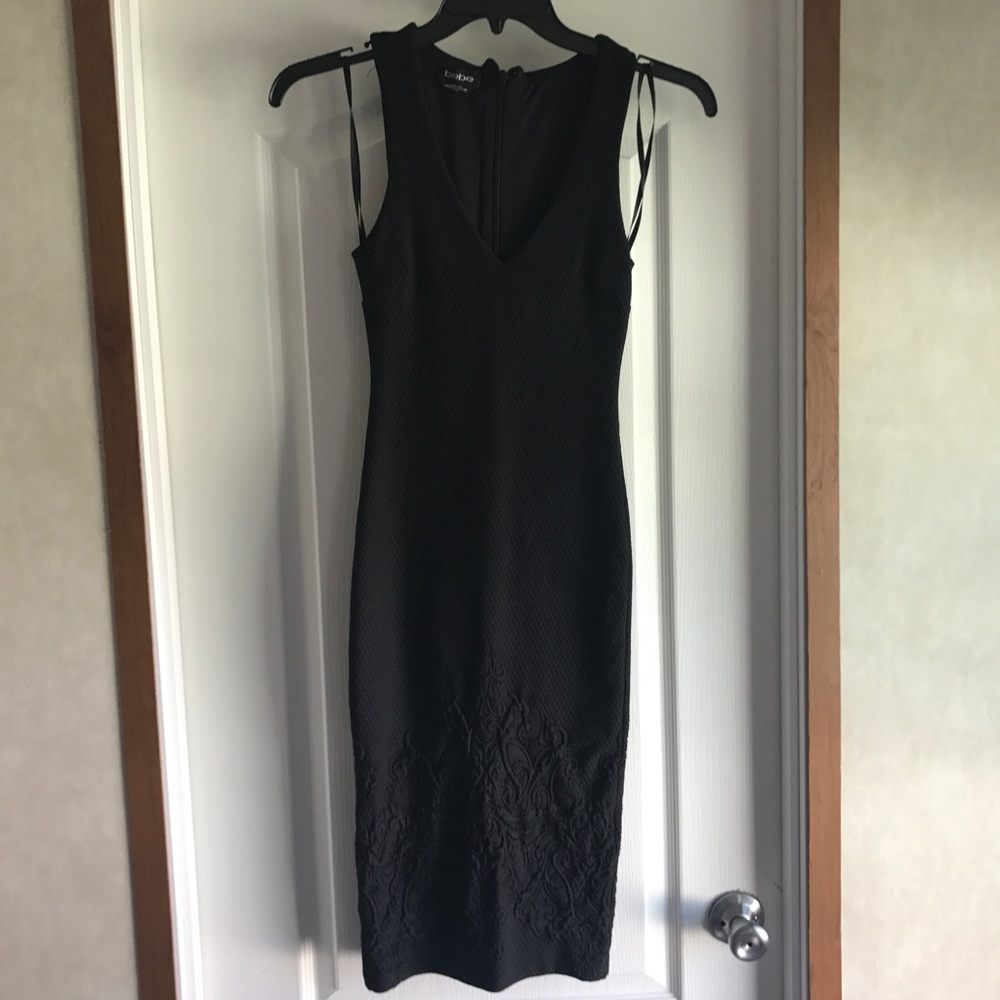 Sexy tight black bebe dress